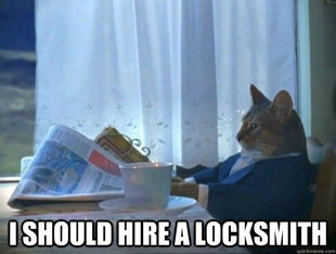 morning realization newspaper cat meme