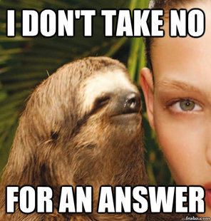 Rape Sloth Meme saying
