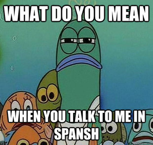 Serious fish SpongeBob
