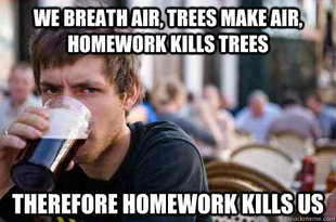 Lazy College Senior