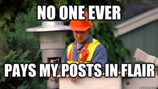 No one ever pays me