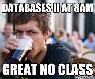 Lazy College Senior