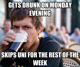 Lazy College Senior