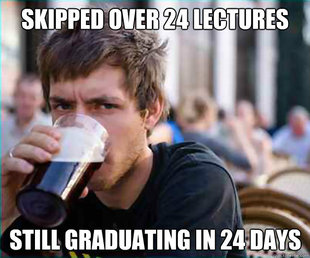 Lazy College Senior