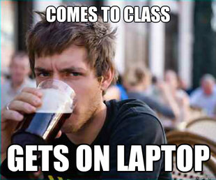 Lazy College Senior