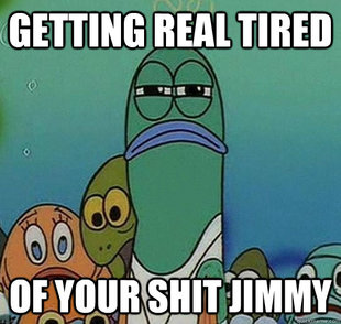 Serious fish SpongeBob