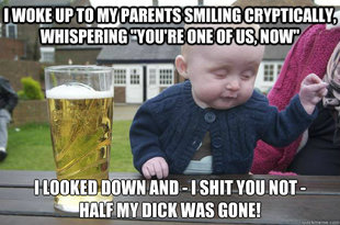 drunk baby