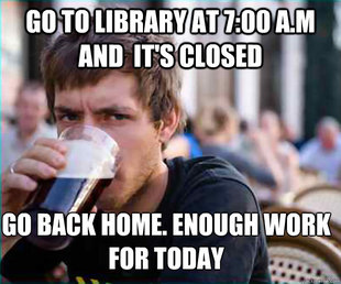 Lazy College Senior