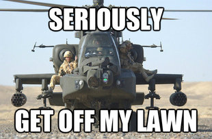 get off my lawn