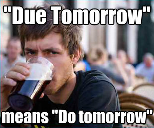 Lazy College Senior