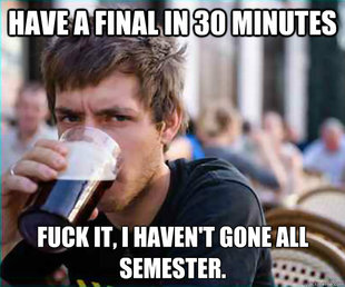 Lazy College Senior