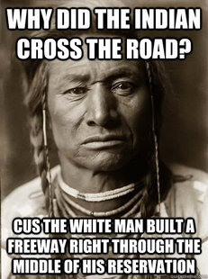Unimpressed American Indian