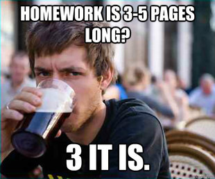 Lazy College Senior