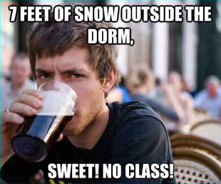 Lazy College Senior