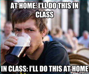 Lazy College Senior