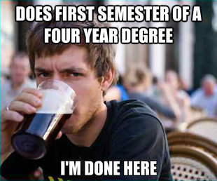 Lazy College Senior