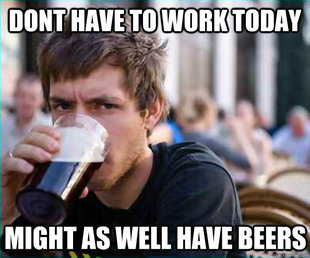 Lazy College Senior