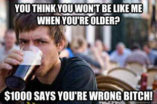 Lazy College Senior