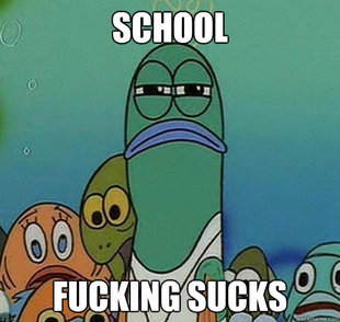 Serious fish SpongeBob