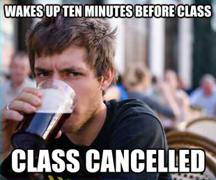 Lazy College Senior