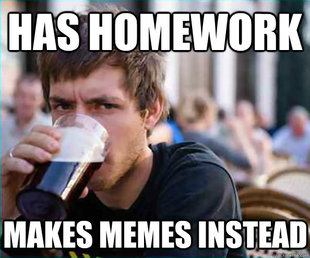 Lazy College Senior