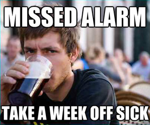 Lazy College Senior