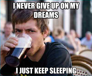 Lazy College Senior