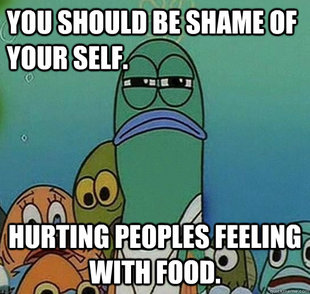 Serious fish SpongeBob