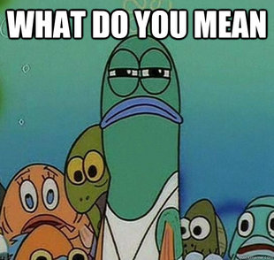 Serious fish SpongeBob
