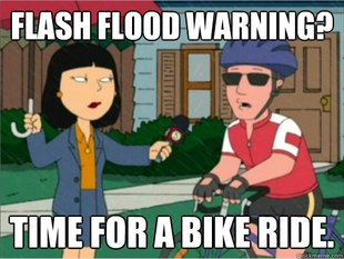 Rides a 10-speed everywhere guy
