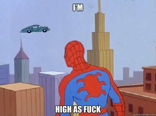 Fast car spiderman