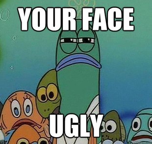 Serious fish SpongeBob