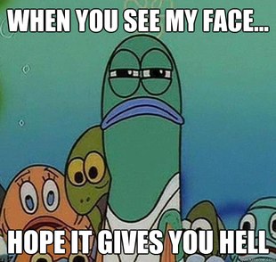 Serious fish SpongeBob