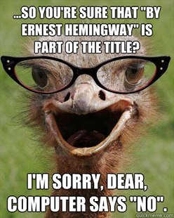 Judgmental Bookseller Ostrich