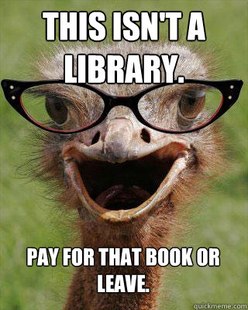 Judgmental Bookseller Ostrich