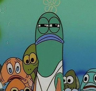 Serious fish SpongeBob