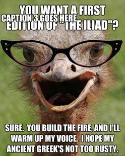 Judgmental Bookseller Ostrich