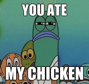 Serious fish SpongeBob
