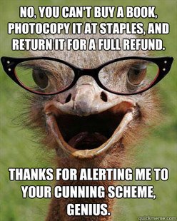 Judgmental Bookseller Ostrich